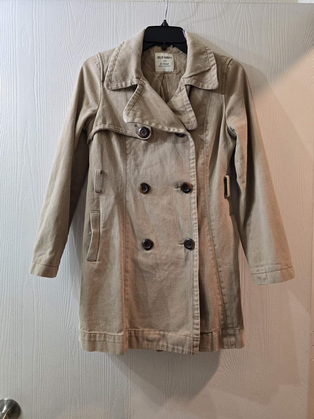 Vintage-Style Old Navy Trench Coat Beige 2010